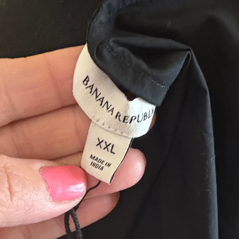 Banana Republic Black Sleeveless Mini Dress with White Drawstring - Picture 9 of 10